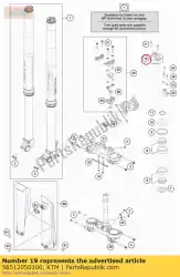 Ici, vous pouvez commander le amortisseur de direction auprès de KTM , avec le numéro de pièce 58512050100: