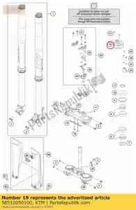ktm 58512050100 amortisseur de direction - La partie au fond