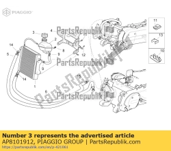 Aprilia AP8101912, Tampa rad sem ventilação, OEM: Aprilia AP8101912