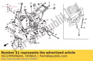 Honda 50224MAN600 placa, rr. cabide de motor - Lado inferior