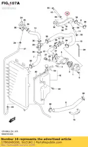 suzuki 1786048G00 pipe comp,cyl w - Bottom side