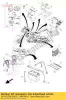 5YKH25860000, Yamaha, extensão, fio ha yamaha mt 660 2006 2007 2008 2009 2011 2012, Novo