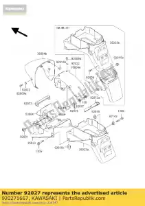 kawasaki 920271667 collier, hauban zx750-e1 - La partie au fond