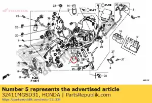 Honda 32411MGSD31 coperchio, terminale della batteria - Il fondo