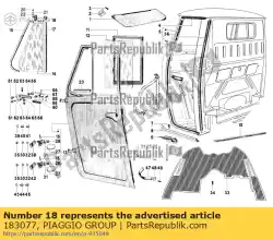 Qui puoi ordinare guarnizione superiore da Piaggio Group , con numero parte 183077: