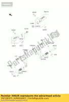 34028009, Kawasaki, barra-apoio para os pés traseiro z200-a4 kawasaki c6 united kingdom c7 europe uk nl gr sa c7 united kingdom c8 united kingdom kdx ke klr kmx 50 80 100 125 200 250 650 1985 1986 1987 1988 1989 1990 1991 1992 1993 1994 1995 1996 1997 1998 1999 2001 2002, Novo