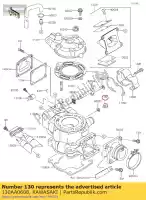 130AA0608, Kawasaki, à boulon commun kawasaki  kx 85 2006 2007 2008 2009 2010 2011 2012 2013 2014 2015 2016 2017 2018 2019 2020, Nouveau