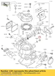 Qui puoi ordinare comune flangiato a bullone da Kawasaki , con numero parte 130AA0608: