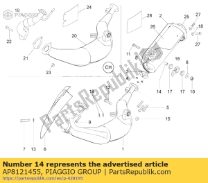 aprilia AP8121455 spacer bush - Upper side