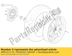 Aprilia AP8121172, Achterwiel ins. spacer, OEM: Aprilia AP8121172