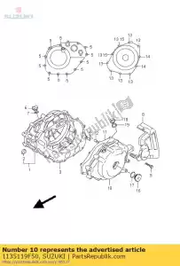 suzuki 1135119F50 capa magneto - Lado inferior