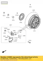 Ici, vous pouvez commander le disque, rr sc300aef auprès de Kawasaki , avec le numéro de pièce 41080Y006: