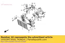 Ici, vous pouvez commander le tuyau, radiateur (a) auprès de Honda , avec le numéro de pièce 19503MT3000: