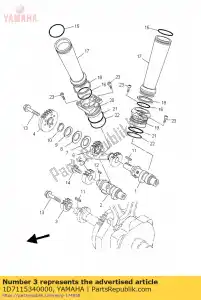 yamaha 1D7115340000 engrenagem, acionamento do disjuntor - Lado inferior