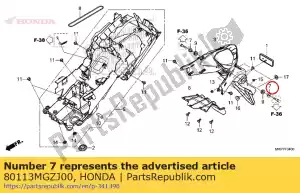 Honda 80113MGZJ00 colletto, fanale posteriore - Il fondo