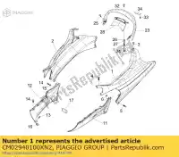 CM02940100XN2, Piaggio Group, lh rear panel piaggio x evo 400 2007, New