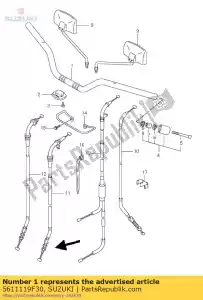 Suzuki 5611119F30 handlebar - Bottom side