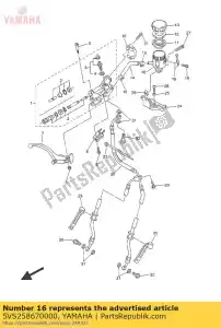 yamaha 5VS258670000 support, maître-cylindre - La partie au fond