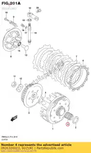 Suzuki 0926320023 rolamento de rolo - Lado inferior