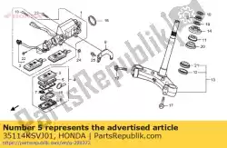 Ici, vous pouvez commander le joint en caoutchouc auprès de Honda , avec le numéro de pièce 35114KSVJ01: