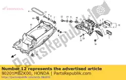 Aqui você pode pedir o suporte, luz de licença em Honda , com o número da peça 80201MBZK00: