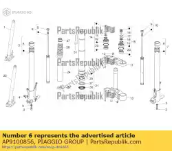 Ici, vous pouvez commander le douille inférieure 45x20 auprès de Piaggio Group , avec le numéro de pièce AP9100856: