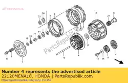 midden, koppeling van Honda, met onderdeel nummer 22120MENA10, bestel je hier online: