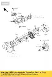 Qui puoi ordinare statore ksf450b8f da Kawasaki , con numero parte 210030067: