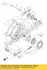 yamaha 1UF253880200 extractor, cadena 1 - Lado inferior