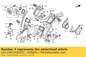 Honda 64214MCA000ZC stampaggio, l. rivestimento della calandra * r2 - Il fondo