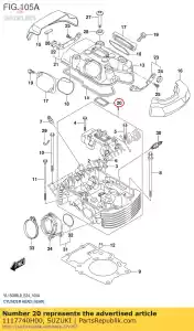 suzuki 1117740H00 pakking, cilinderkop - Onderkant