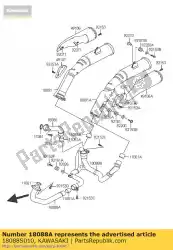 Here you can order the pipe-exhaust,lh lv1000-a1h from Kawasaki, with part number 18088S010: