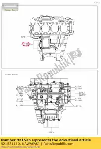 kawasaki 921531110 tornillo, 8x63 zx1200-c1 - Lado inferior