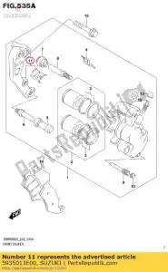 Suzuki 5935013E00 soporte - Lado inferior