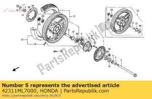 Honda 42311ML7000 kraag, rr. wielzijde - Onderkant