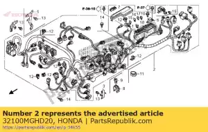 Honda 32100MGHD20 fil de harnais - La partie au fond