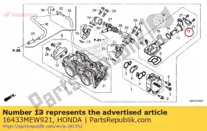 honda 16433MEW921 placa, válvula de control de aire inactivo - Lado inferior