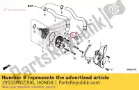 19533MGZJ00, Honda, clip, tubo flessibile dell'acqua (d30) honda  cb cbr 500 650 2013 2017 2018 2019, Nuovo