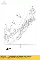 5D7E47101200, Yamaha, assy silencieux 1 yamaha yzf r 125 2010 2011 2012 2013, Nouveau