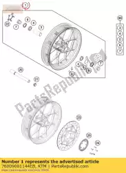 Qui puoi ordinare ruota anteriore cpl. 3,5x17 'el. Or da KTM , con numero parte 76009001144EB: