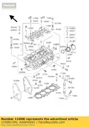 Qui puoi ordinare testa-comp cilindri da Kawasaki , con numero parte 110081396: