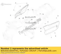 B0636610000YR5, Piaggio Group, prawy panel boczny, czerwony moto-guzzi zgulcb00 zgulcb0001 zgulcub001 1400 2017 2018 2019 2020 2021, Nowy