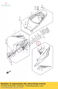 Suzuki 4720014J50YSF couvrir assy, ??fram - La partie au fond