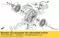 44515MCA971, Honda, ring, fr. pulser honda  gl 1800 2001 2002 2003 2004 2005 2006 2007 2008 2009 2010 2012 2013 2017, Nowy