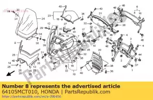 honda 64105MCT010 molding, windscreen - Bottom side