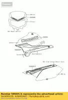 560690039, Kawasaki, patroon, lijkwade, rh klx250saf kawasaki klx 250 2010, Nieuw