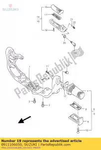 Suzuki 0911106050 parafuso - Lado inferior