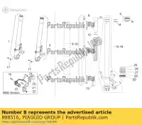 898516, Piaggio Group, écrou aprilia mana shiver zd4rab00, zd4rad00 750 850 2007 2008 2009 2010 2011 2012 2013 2014 2015 2016, Nouveau