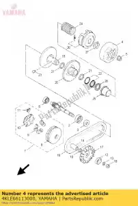 yamaha 4KLE66113000 koppelingshuis comp. - Onderkant