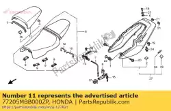 Ici, vous pouvez commander le capot, monoplace * y163p auprès de Honda , avec le numéro de pièce 77205MBB000ZP: